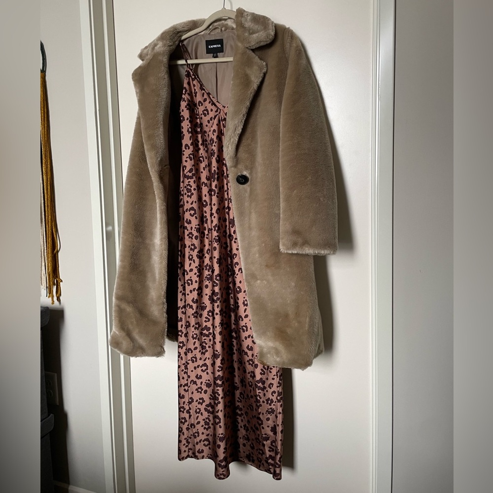 Brown Animal Print Dress - Picture 4 of 4